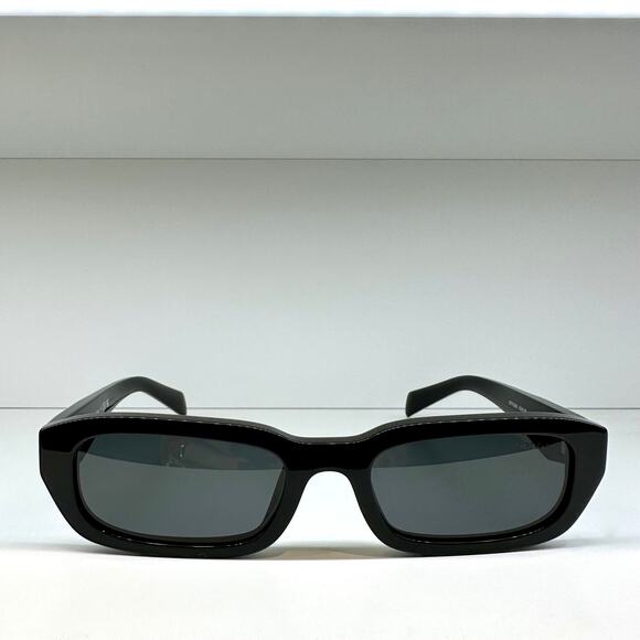 New PRADA Sunglasses Black Symbole Logo Rectangle Square 2025 Release - Picture 2 of 9
